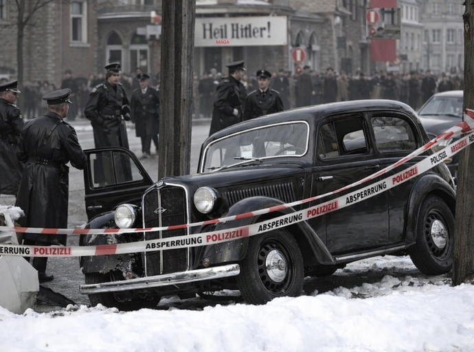 Gestapo Fatally Shoots Innocent German in Chaotic Deportation Raid