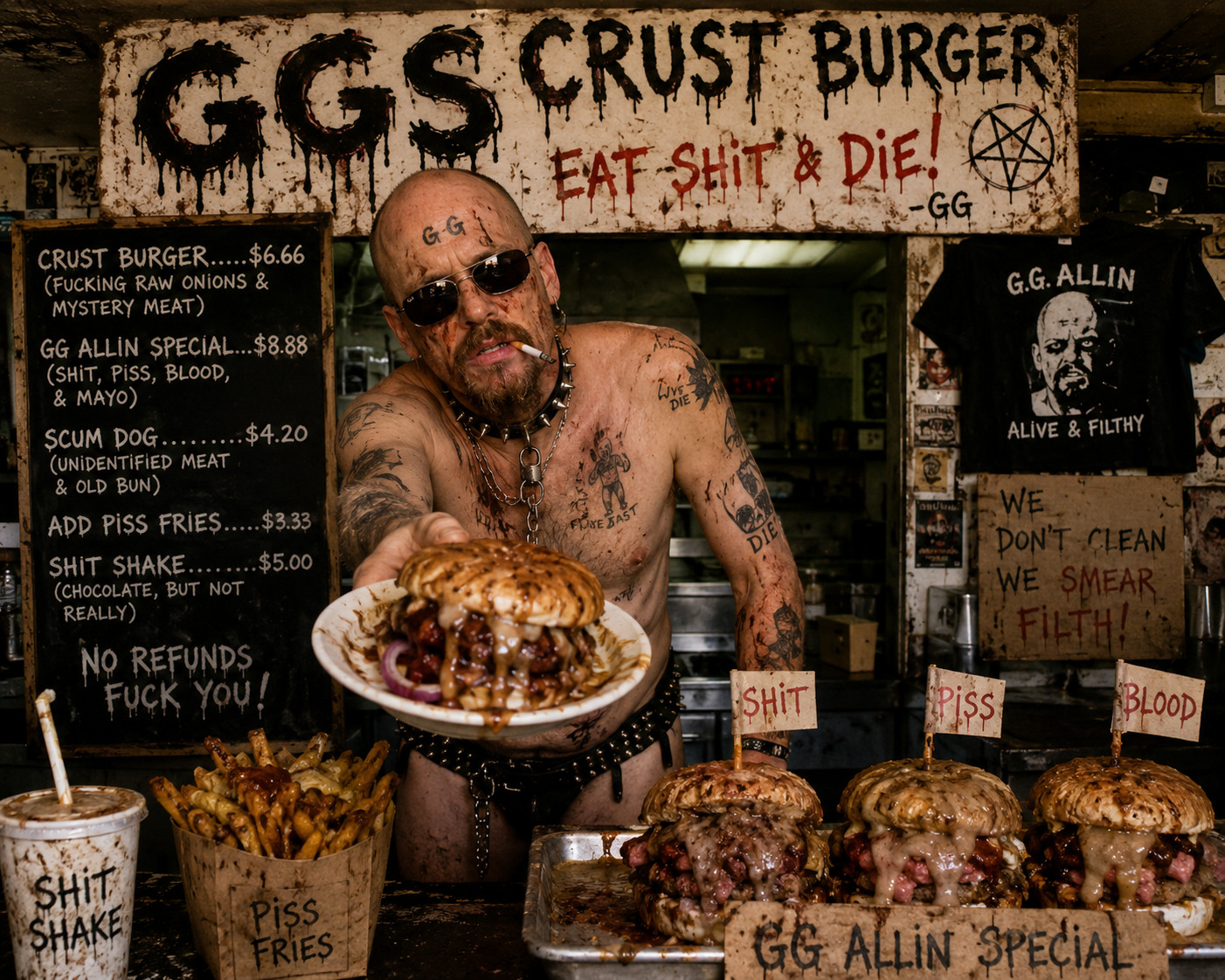 GG Allin Crust Burger